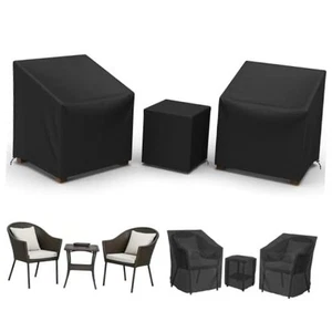 Outdoor Furniture Cover Waterproof,3 Piece Patio Furniture Set 3 Piece Black