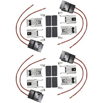 4 Pack RR109 Range Burner Eye Receptacle Kit ERR117 Universal Black 