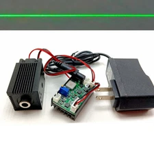 TTL Adjustable 100mW 532nm Green Line Laser Generator Locator with 12V Adapter
