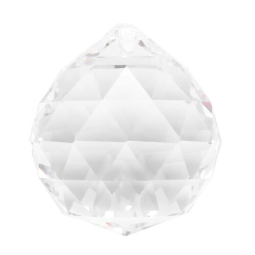 40MM Geomantie facettierte dekorative Kristall Anhaengerkugel (klar) U4A42187 - Afbeelding 1 van 7
