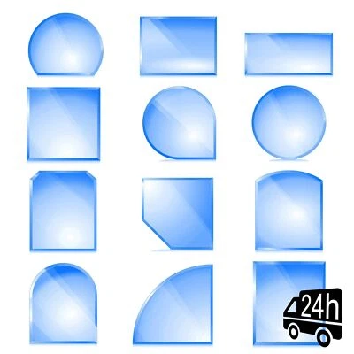 BIJON® Kaminofen Glasplatte Bodenplatte Funkenschutz Glas Kaminplatte Ofen Platte Kamin