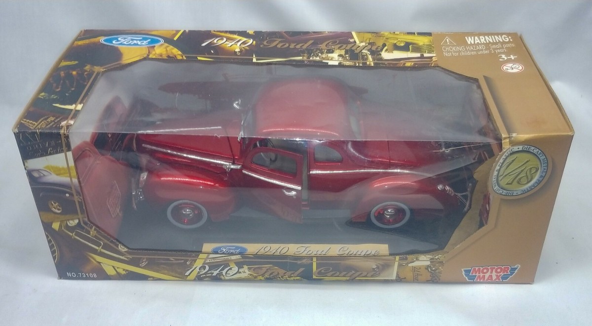 '40 Fordフォード Deluxeデラックス Coupeクーペ 1/18 1940 Ford Deluxe Red 1/18 Diecast Model Car by Motormax
