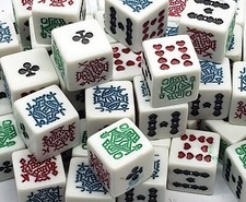 Lot of 15 White Poker Dice Clubs Ace - Never Played - New Other