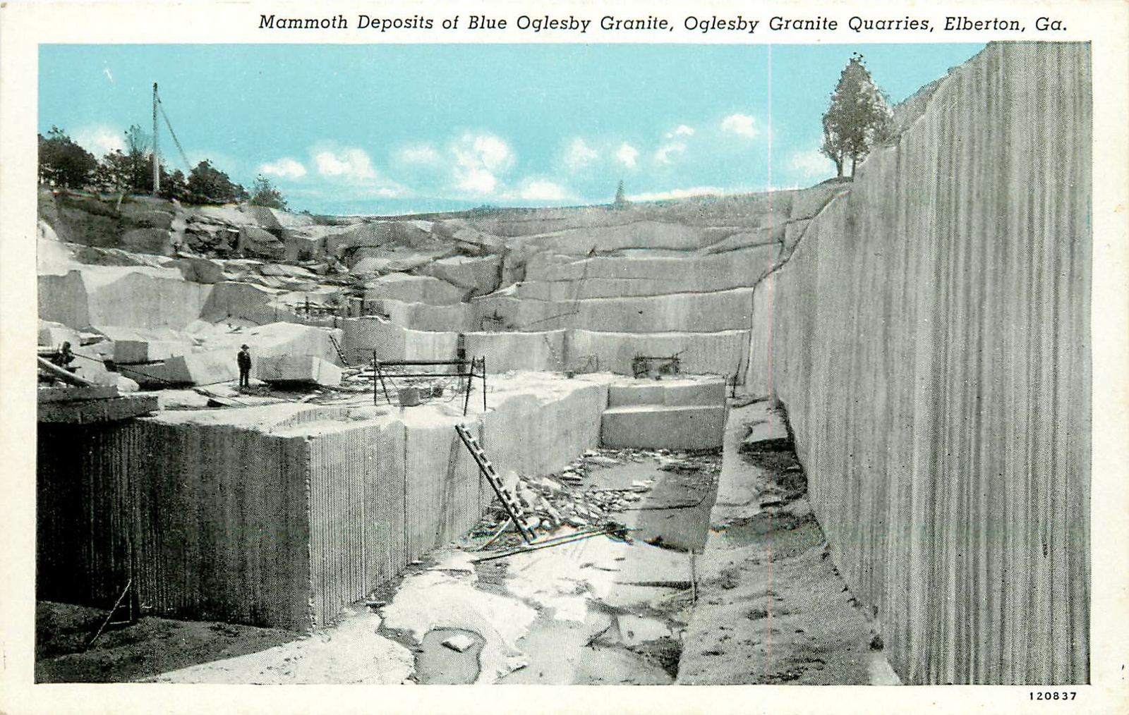 GA, Elberton, Oglesby Granite Quarries 1930's Postcard eBay