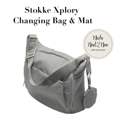 New Stokke® Xplory Changing Bag, Mat Pouch Grey Melange RRP - Main Image