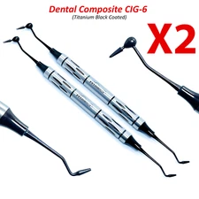 X2 Dental Composite Filling Instrument Black Titanium Coated CIG-6