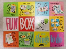 Vintage "Fun Box of Things To Do" by Whitman 1959 - Incomplete - BOX EXCELLENT