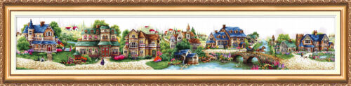 DIY Cross-stitch Embroidery Kit Fairytale Town stitching needlepoint - Picture 7 of 9