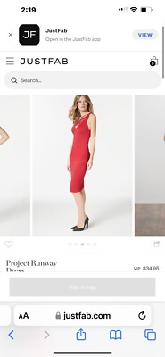 justfab project runway dress JustFab Red Dress Project Runway