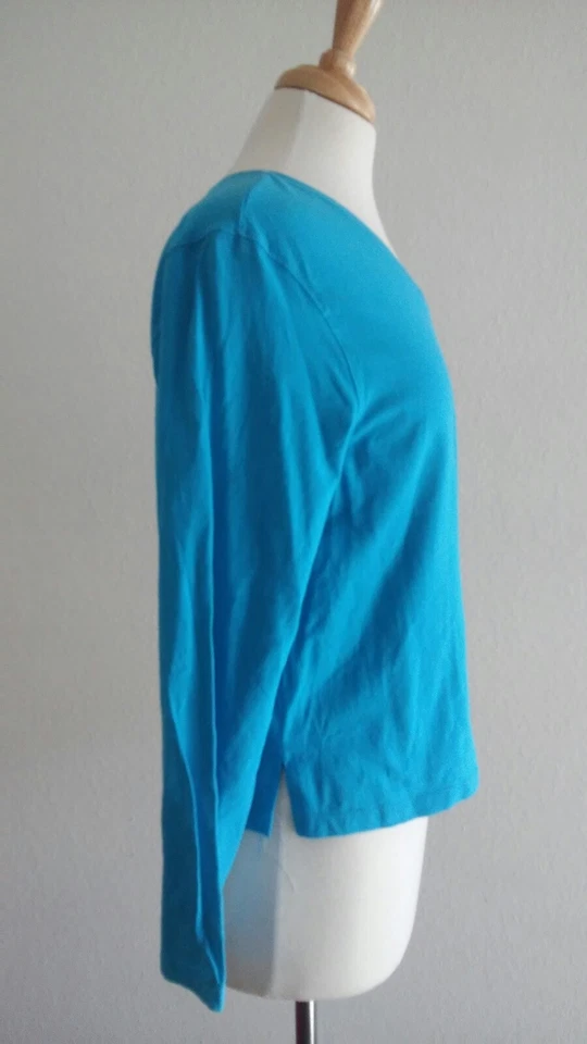 Secret Treasures Sleepwear Turquoise Ladies Shirt Sz S 4/6 - Image 3 of 4