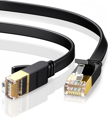 Ugreen Cat 7 Gigabit Lan Netzkabel 20m RJ45 Flat Design STP für Switch, Route...