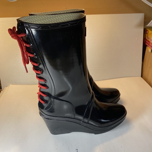 Wedge Lace Up Boots W23957 EUC | eBay