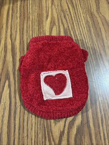 Petcircle Small Dog Sweater, Red with Heart. NEW - Picture 2 of 4