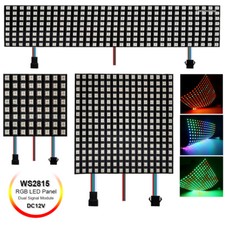 DC 12V WS2815 RGB LED Panel 4Pin Addressable 16X16 8X8 Pixels Dual Signal Module