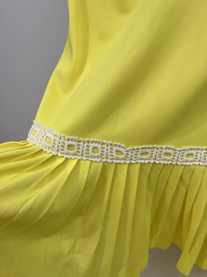 Купальник 1960-х Sandcastle Pin up платье для плавания, MOD Groovy игровой костюм желтый 2 штуки - Изображение 3 из 4