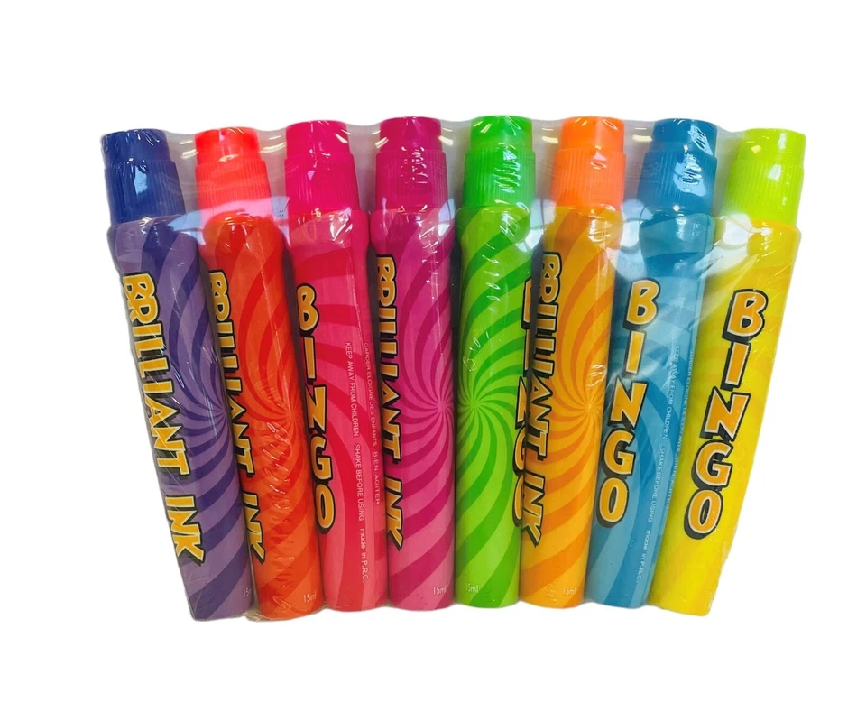 Bingo Dabbers Markers for Bingo Tickets Fluorescent Neon Ink Slimline 8 15ml - Image 4 of 4