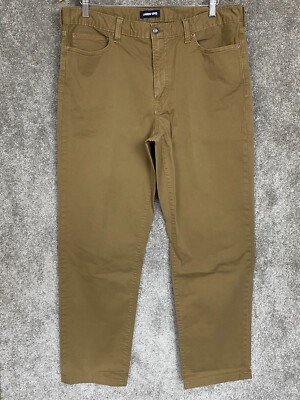 $65 New Lands' End Men's Trad Fit Stretch Knockabout Chino Pants Brown 35x31