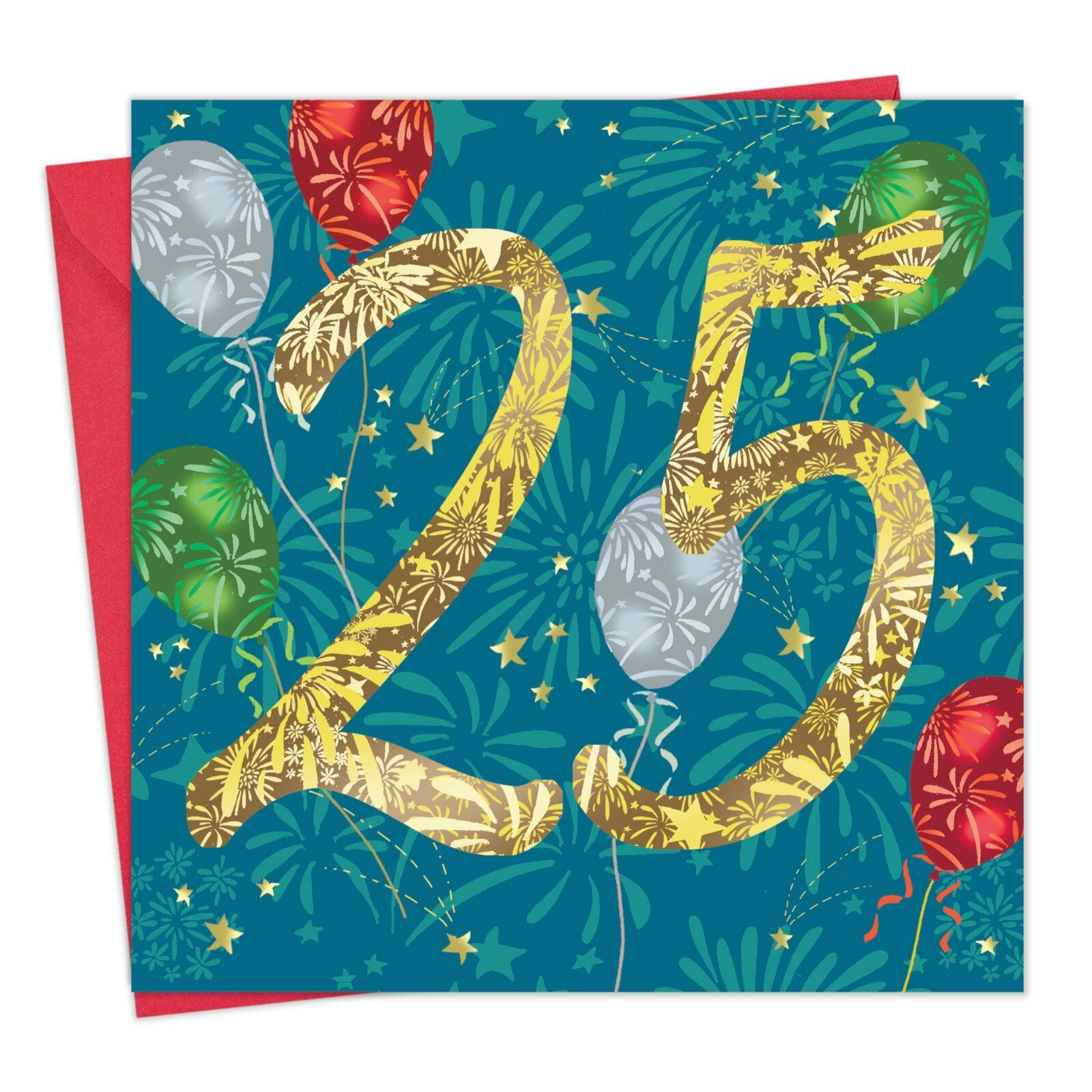 Happy 25th Birthday Card for Him Her - 25 Years Old Card - Age 25 Birthday Card