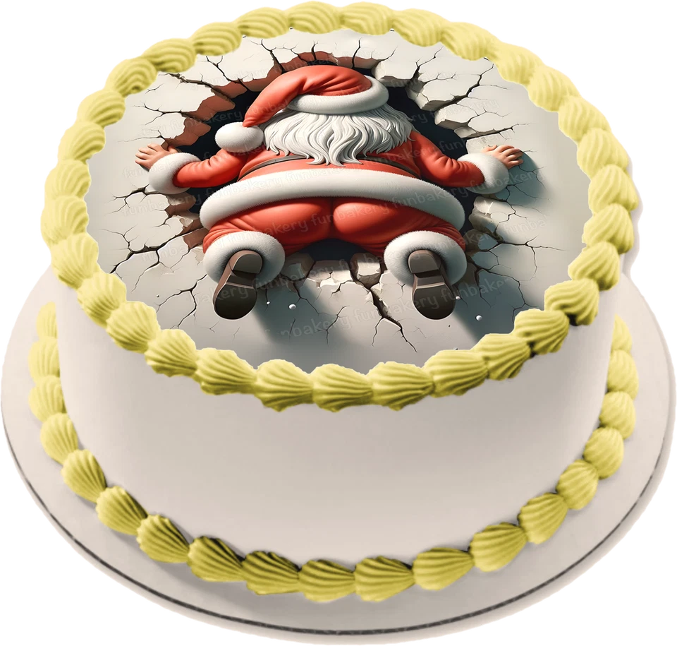 Weihnachten Weihnachtsmann Tortenaufleger essbar Muffin Deko Geschenk Mitbingsel - Bild 2 von 4