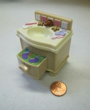 New Fisher Price Loving Family Dollhouse Bathroom Sink W/ Pull-Out Step Stool