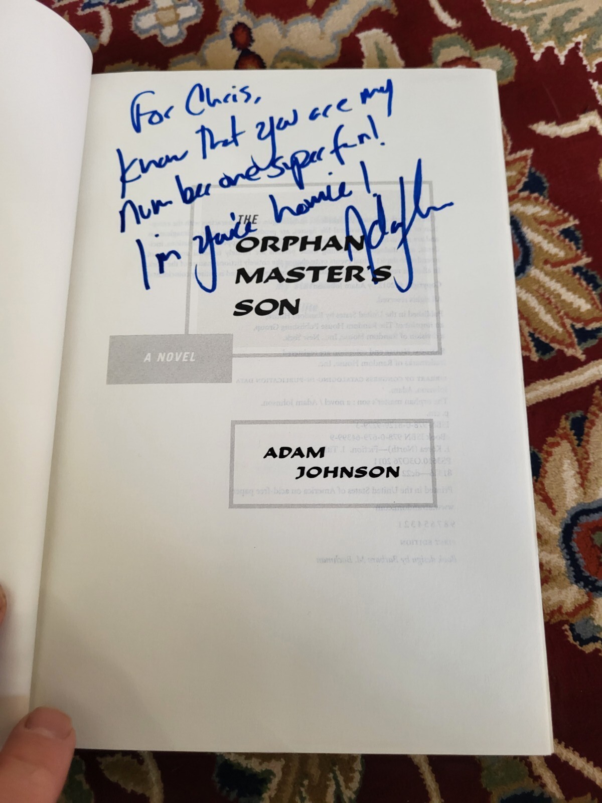 Adam Johnson - THE ORPHAN MASTER'S SON - Signed First Edition, First ...