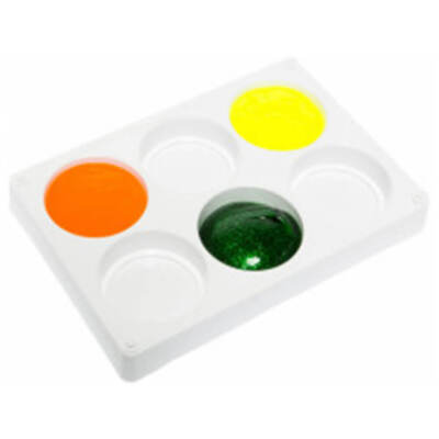 Educational Colours Stackable Paint Palette with 6 Empty Wells 165x114mm Ages 3+