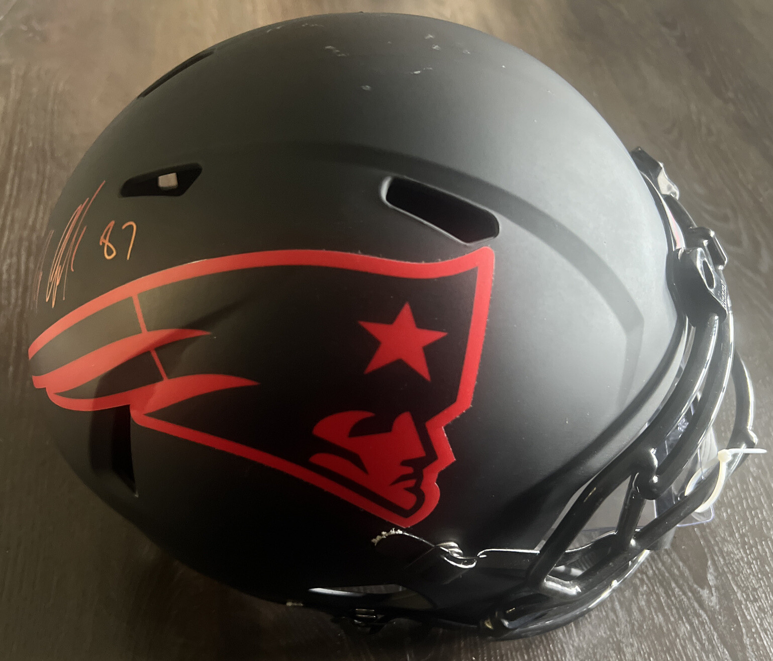 Rob Gronkowski Autographed Signed New England Patriots - - Riddell Helmet Alternate 