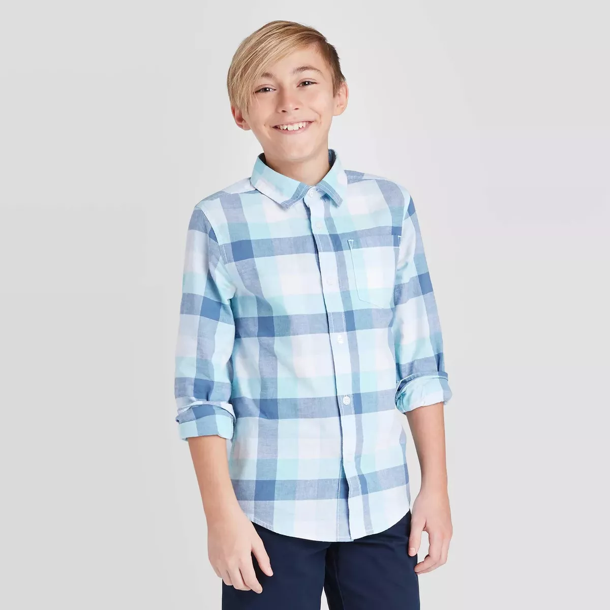 toddler boy long sleeve button down shirt