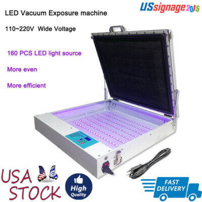 US Tabletop Precise 20''x24'' 80W Vacuum LED UV Exposure Unit for Screen Printing