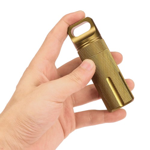 EDC Waterproof Pill Case Capsule Seal Bottles Container Box Lid Keychain Hole - Bild 22 von 27