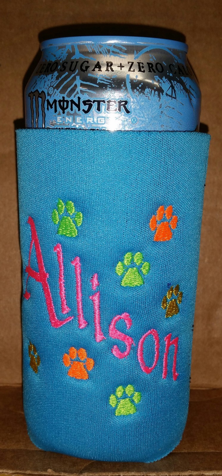 PERSONALIZED EMBROIDERED Koozie Huggie Coolie for 24 OZ BEER or 20 OZ WATER!