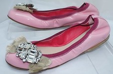 New Miu Miu Women's Shoes Size 36 Ballet Flats Vernice Pink