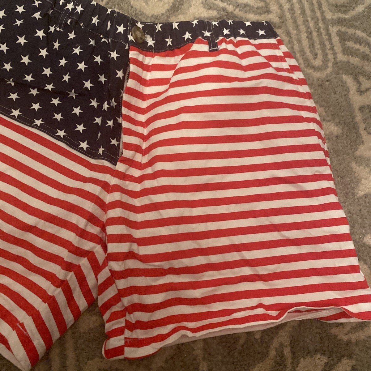 patriotic American flag mens swim shorts trunks XL Meripex View 3