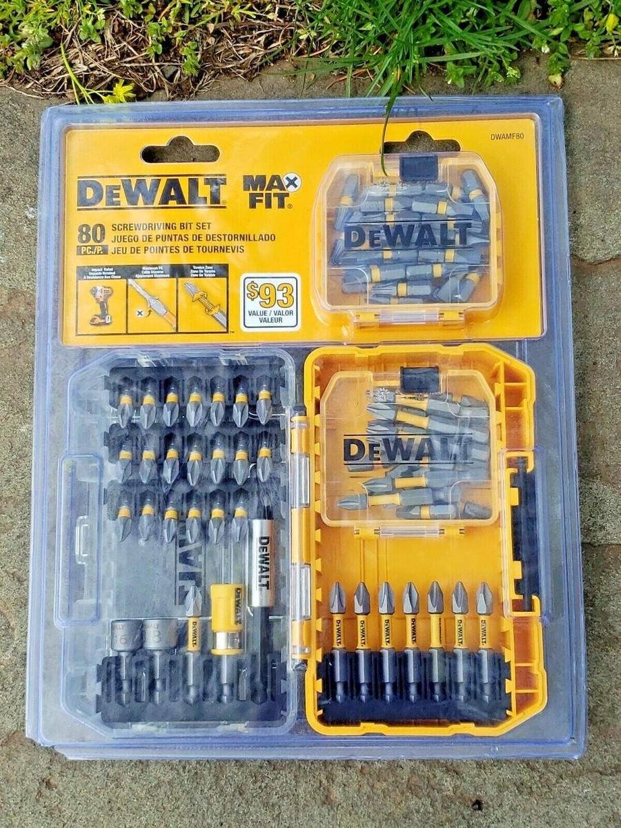 DeWalt Max Fit 80 Screw Driving Tool Bit Set DWAMF80 Tough