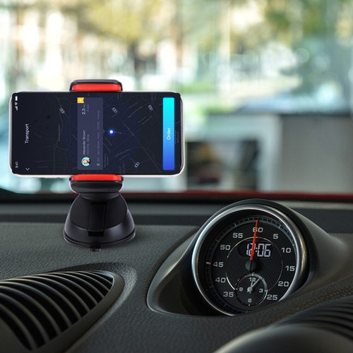 1Pc 360° Rotation Phone Bracket Convenient Navigator Clip Support (Black Grey) - 第 8/12 張圖片