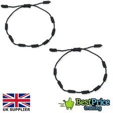 2 Pack Kabbalah Amulet 7 Knot Lucky Red / Black String Braid Bracelet Protection