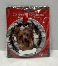 Yorkie Ornament By E S Pets Personalizable W/Sharpie Ceramic Christmas Ornament2