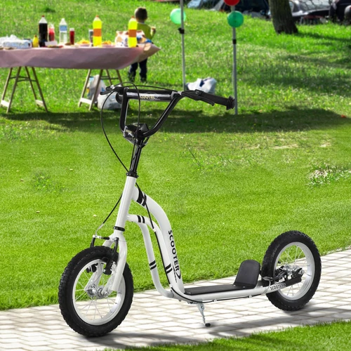 HOMCOM Monopattino Regolabile Ruote Grandi e Telaio in Metallo Max 100kg - Foto 3 di 10