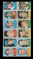 1969 Topps 12 Stamp Panels Set-Break MLB Players, Frank Robinson, Jim Nash