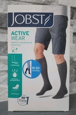 Jobst Mens' XL Compression Socks/Stockings (15-20 mmHg) Denim Blue NEW IN BOX