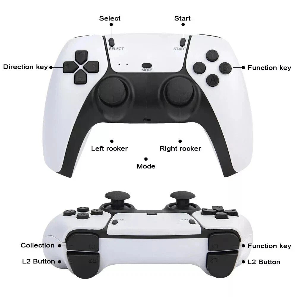 Consola de juegos TV Game Stick M15 4K HD HDMI de 128GB con controles inalámbricos 2.4G, imagen 4