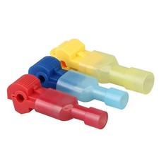 60pcs T-Taps Wire Terminal Connectors Insulated 22-10 AWG Quick Splice Combo Kit