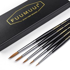 Kolinsky Sable Miniature Watercolor Brushes, Fuumuui 5pcs Professional Small ...