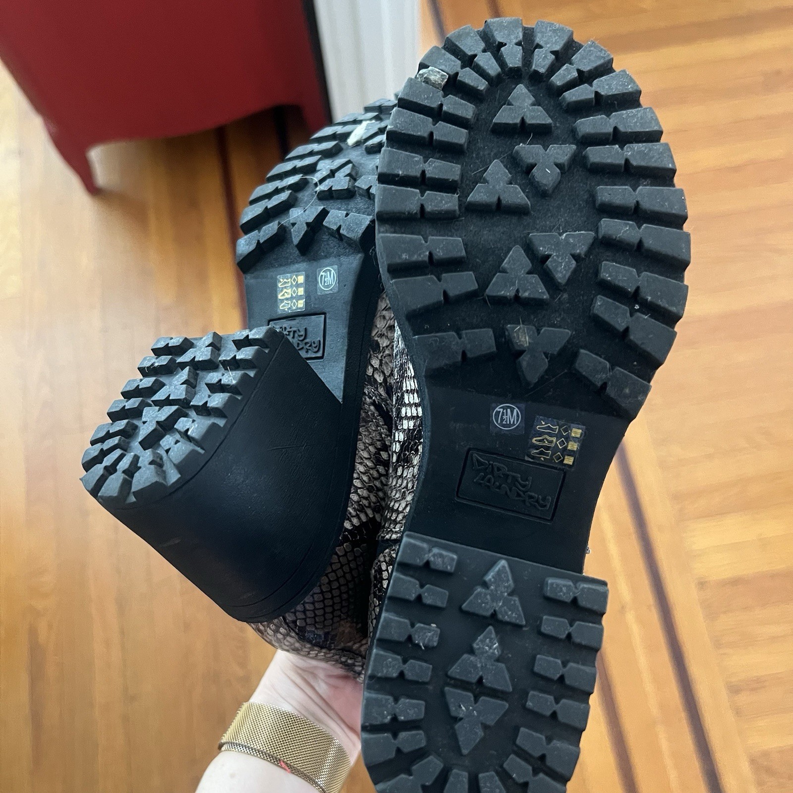 Dirty Laundry snakeskin boots python booties 7.5 … - image 4