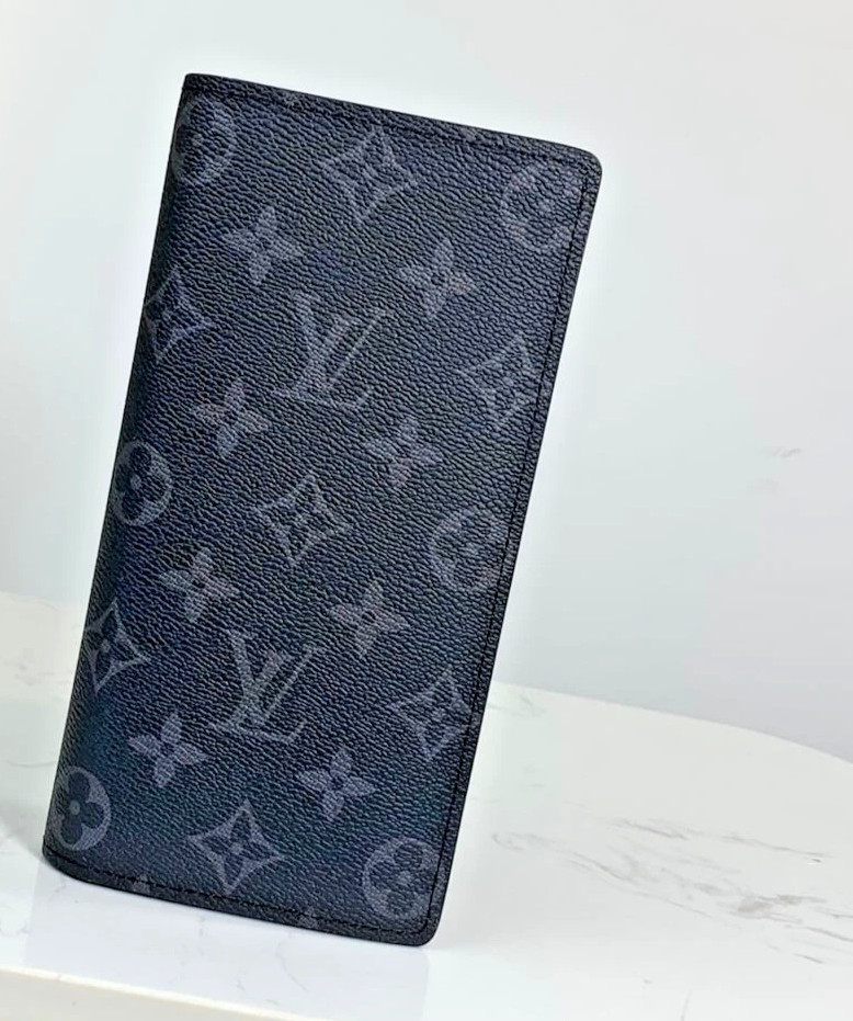 Louis Vuitton Monogram Eclipse Brazza Canvas Long… - image 1