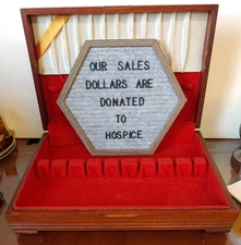 Vintage Wood Silverware Flatware Box Case Silver Storage Chest 16"×11"×3.5"