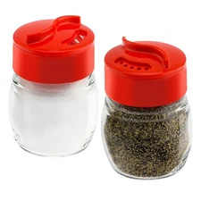Glass Salt And Pepper Shaker Set, Spice Storage For Table Serving And Cooking...