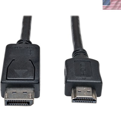 DisplayPort to HDMI Audio Video Cable Adapter, DP to HDMI, Male-to-Male, 1080...