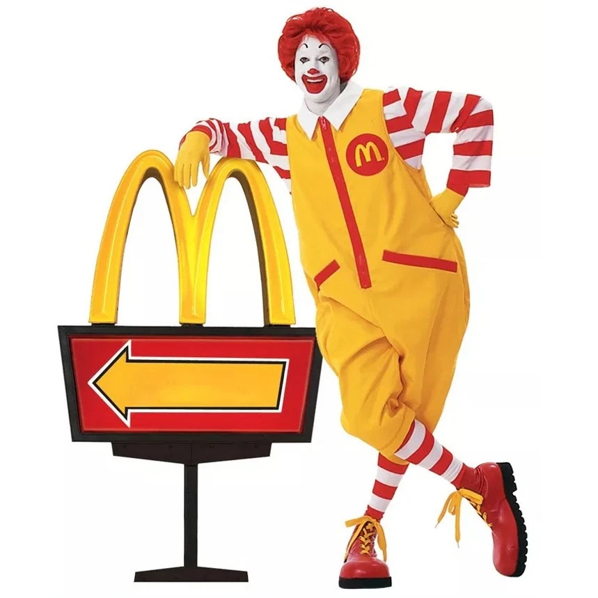 Outfits Funny Adults Halloween Costume Party Fancy Dress Ronald McDonald Cosplay - image 4 of 4