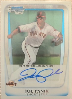 Topps 2011 Bowman Draft Picks Joe Panik Autograph Insert Giants Card #BCAP-JP